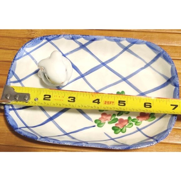 1996 Vintage Annalea Collection Anne Albutine Giftcraft Bunny Tray / Dish 5x7" - Picture 9 of 9